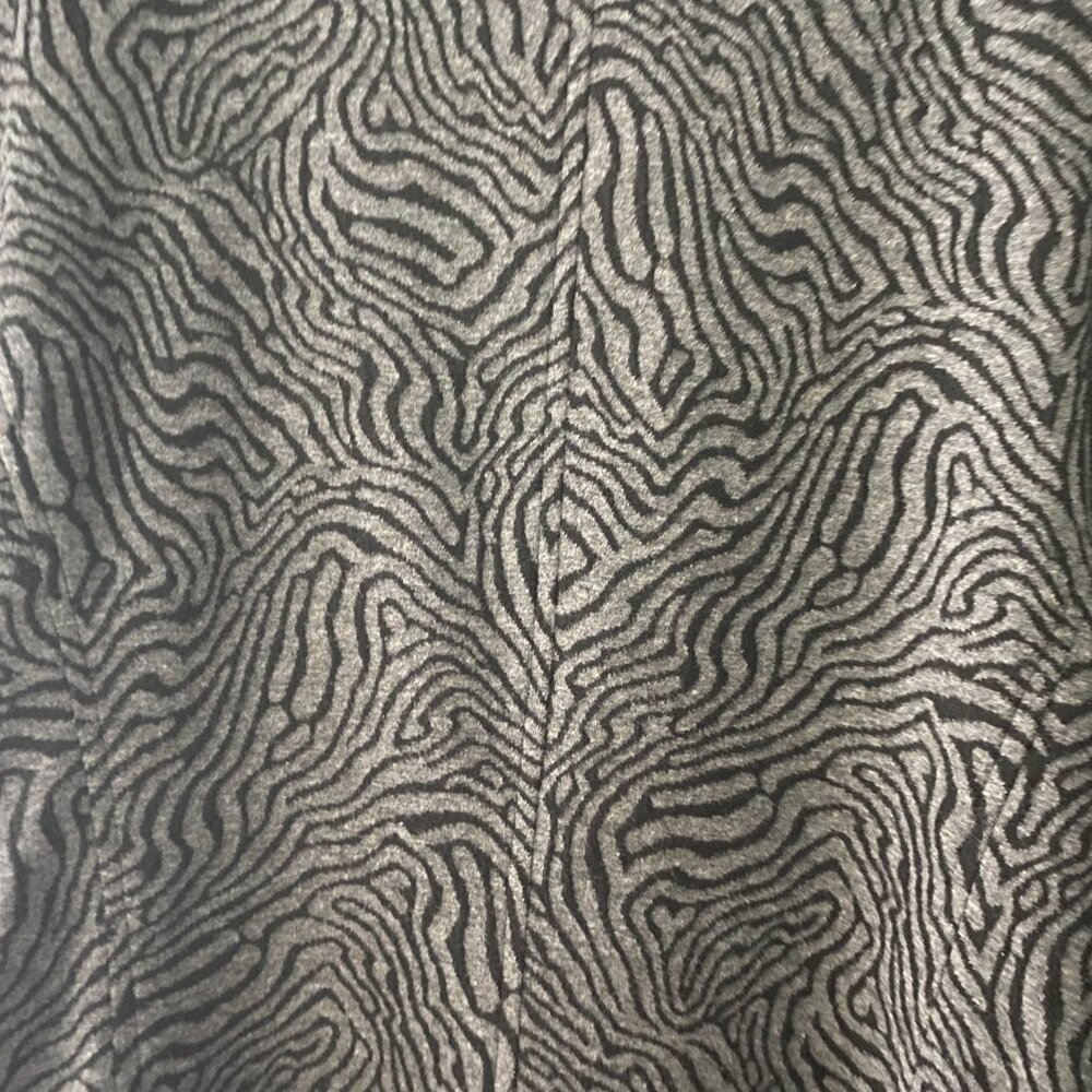 Sandro Gray And Black Abstract Pattern Ruffle Fro… - image 5